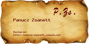 Panucz Zsanett névjegykártya